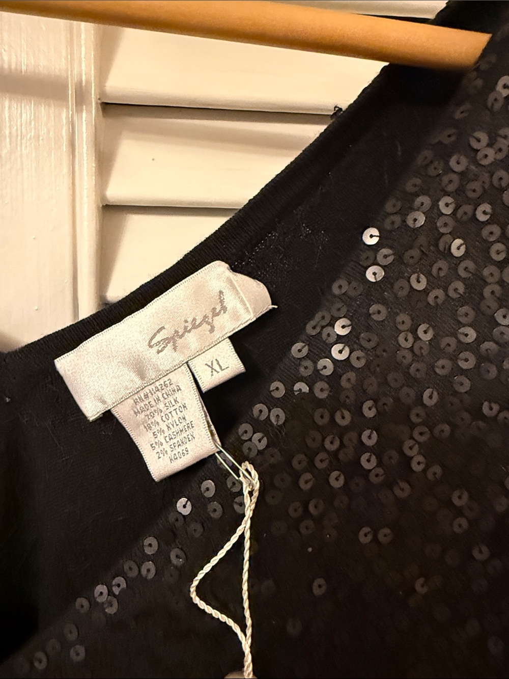 NWT Spuegel Black Sequi Tank Top Sleeveless Party/Cocktail Style - Picture 2 of 3